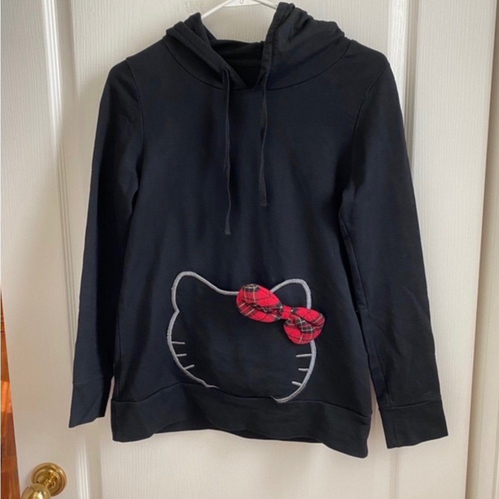Hello kitty hoodie with pocket and bow